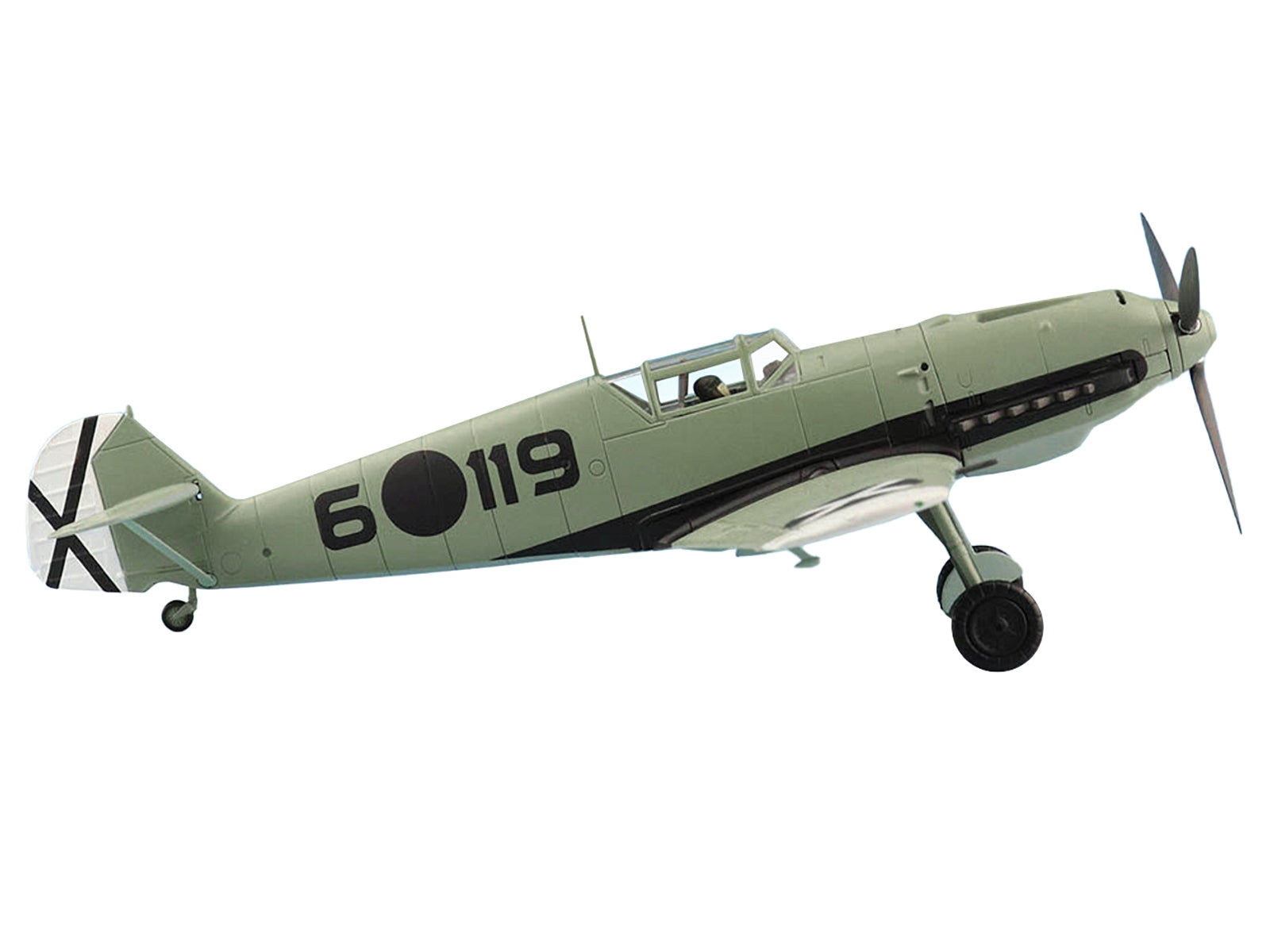 Messerschmitt BF 109E-3 Fighter Aircraft "Hauptmann Siebelt Reents Spanish Civil War" (1939) "Air Power Series" 1/48 Diecast Model by Hobby Master