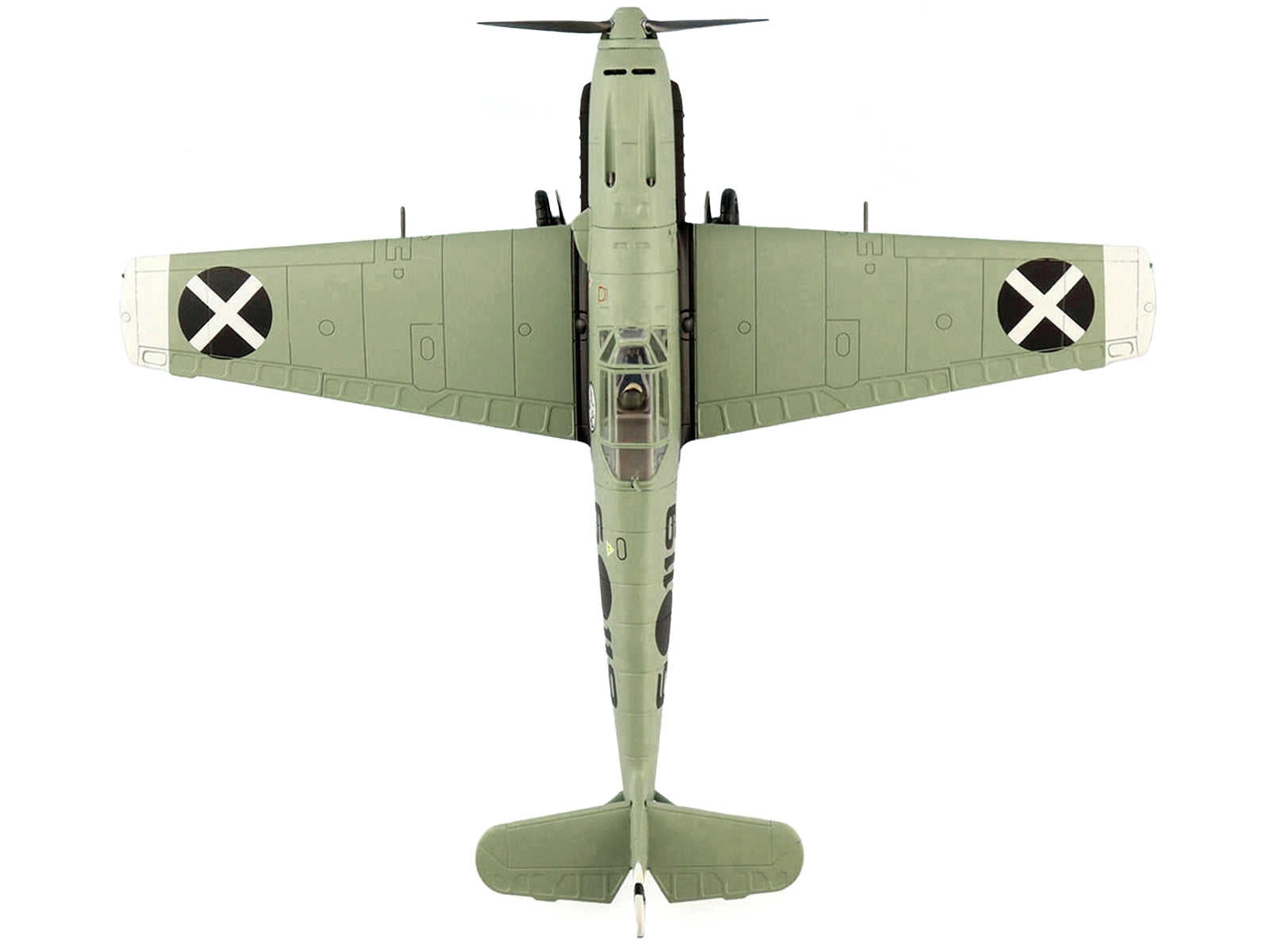 Messerschmitt BF 109E-3 Fighter Aircraft "Hauptmann Siebelt Reents Spanish Civil War" (1939) "Air Power Series" 1/48 Diecast Model by Hobby Master - Minihomy