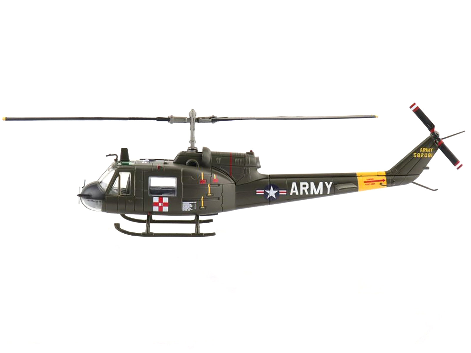 Bell UH-1B Iroquois Helicopter "57th Medical Detachment US Army" (1960s) "Air Power Series" 1/72 Scale Model by Hobby Master