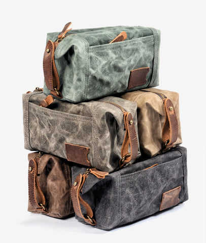 Canvas Toiletry Bag Men Personalised Cosmetic Bag Organizer Travel Shaver Storage Bag