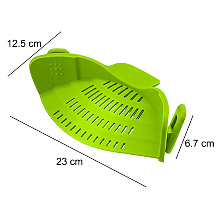 Silicone Clip-on Pot Pan Bowl Funnel Oil Strainer Creative Rice Washing Colander for Draining Liquid Fits All Pot Size