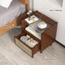 Bamboo Rattan Nightstand with Drawer and Solid Wood Legs-Brown - Minihomy