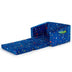 2-in-1 Convertible Kids Sofa with Velvet Fabric-Blue - Color: Blue - Minihomy