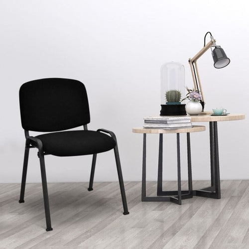 5 Pieces Elegant Conference Office Chair Set for Guest Reception - Color: Black