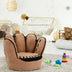 Household Five Fingers Baseball Glove Shaped Kids Leisure Upholstered Sofa - Color: Brown - Minihomy