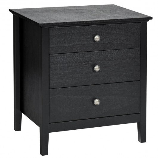 3 Drawers Nightstand Beside End Side Table Accent Table