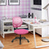 Low-back Computer Task Chair with Adjustable Height and Swivel Casters-Pink - Color: Pink - Minihomy