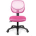 Low-back Computer Task Chair with Adjustable Height and Swivel Casters-Pink - Color: Pink - Minihomy