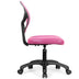 Low-back Computer Task Chair with Adjustable Height and Swivel Casters-Pink - Color: Pink - Minihomy