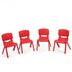 4-pack Kids Plastic Stackable Classroom Chairs-Red - Color: Red - Minihomy