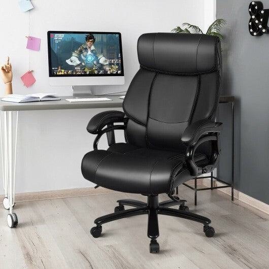 Big & Tall 400lb PU Leather Massage Office Chair - Minihomy