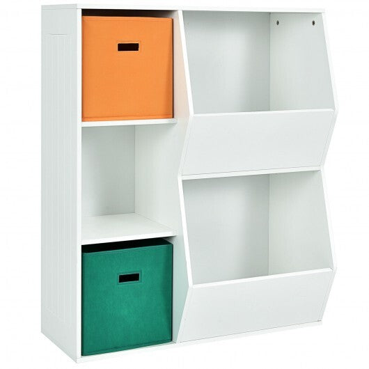 Kids Toy Storage Cabinet Shelf Organizer-Multicolor - Color: Multicolor
