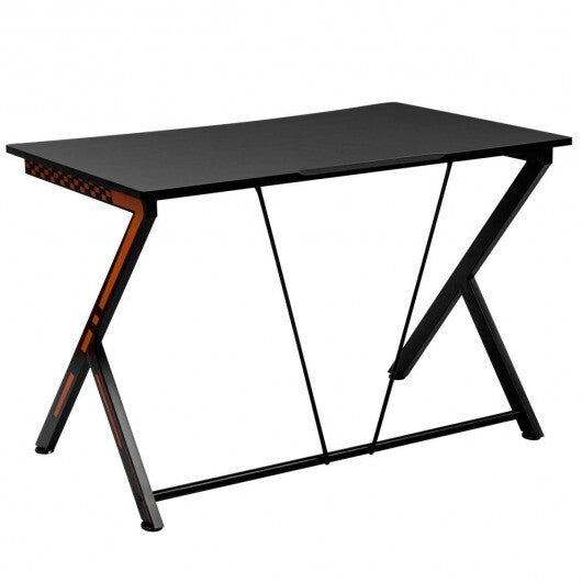 Home Office Modern Ergonomic Study Computer Desk for Small Space - Color: Black - Minihomy