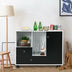 Lateral Mobile Filing Cabinet with 2 Drawers-Black - Minihomy