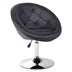 1 Piece Modern Adjustable Swivel Round PU Leather Chair-Black - Color: Black - Minihomy