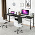 79 Inches Multifunctional Office Desk for 2 Person with Storage-Black - Color: Black - Minihomy