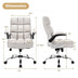 Adjustable Swivel Office Chair with High Back and Flip-up Arm for Home and Office-Beige - Color: Beige - Minihomy