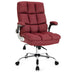 Adjustable Swivel Office Chair with High Back and Flip-up Arm for Home and Office-Red - Color: Red - Minihomy