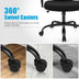 400LBS Mesh Big and Tall Office Chair Swivel Task Chair - Color: Black - Minihomy