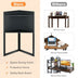 Corner Computer Desk with Hutch and Storage Shelves-Black - Minihomy