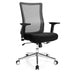 Ergonomic Mesh Office Chair Sliding Seat Height Adjustable with Armrest - Color: Black - Minihomy