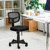 Armless Computer Chair with Height Adjustment and Breathable Mesh for Home Office-Black - Color: Black - Minihomy