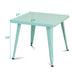 27'' Kids Square Steel Table Play Learn Activity Table-Blue - Color: Blue - Minihomy