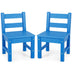 2 Pieces Kids Learning Chair set with Backrest-Blue - Minihomy