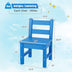 2 Pieces Kids Learning Chair set with Backrest-Blue - Minihomy