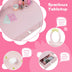 2-in-1 Children Vanity Table Stool Set with Mirror-Pink - Color: Pink - Minihomy