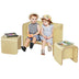 3 Pieces Kids Wooden Table and Chair Set  - Color: Natural - Minihomy