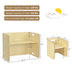 3 Pieces Kids Wooden Table and Chair Set  - Color: Natural - Minihomy