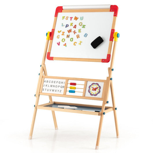 3-in-1 Wooden Art Easel for Kids with Drawing Paper Roll - Minihomy