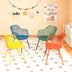 4 Pieces Kids Chairs with Curved Backrest and Ergonomic Armrests - Minihomy