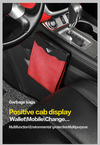 LED Car Trash Can Organizer Garbage Holder Automobiles Storage Bag Accessories Auto Door Seat Back Visor Trash Bin Paper Dustbin