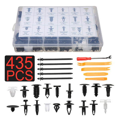 435 PCS Plastic Clip Car Body Retainer Push Pin Trim Ri/vet Panel Mould Tool