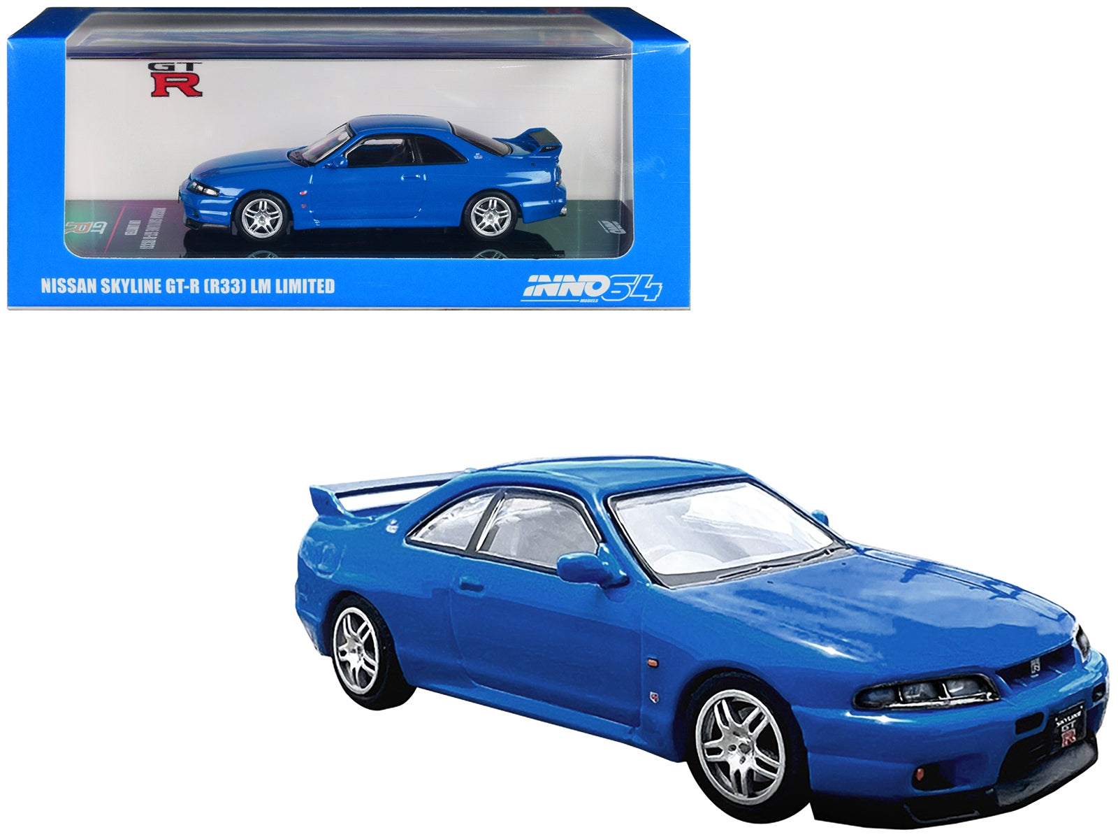 Nissan Skyline GT-R (R33) RHD (Right Hand Drive) Blue "LM Limited" 1/64 Diecast Model Car by Inno Models - Minihomy