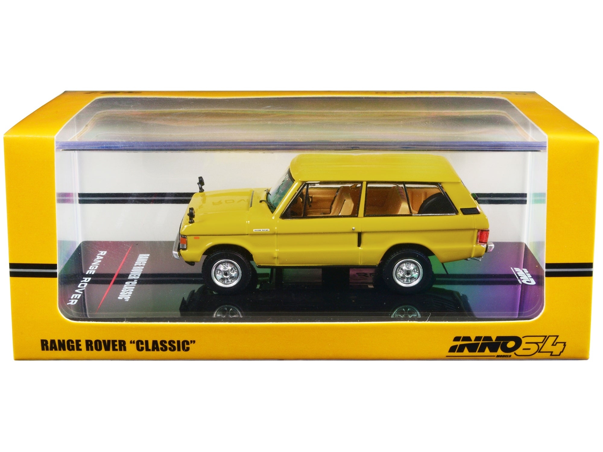 Land Rover "Classic" RHD (Right Hand Drive) Sanglow Yellow 1/64 Diecast Model Car by Inno Models - Minihomy