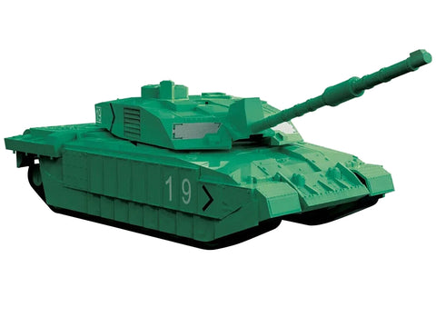 Skill 1 Model Kit Challenger Tank Green Snap Together Model by Airfix Quickbuild