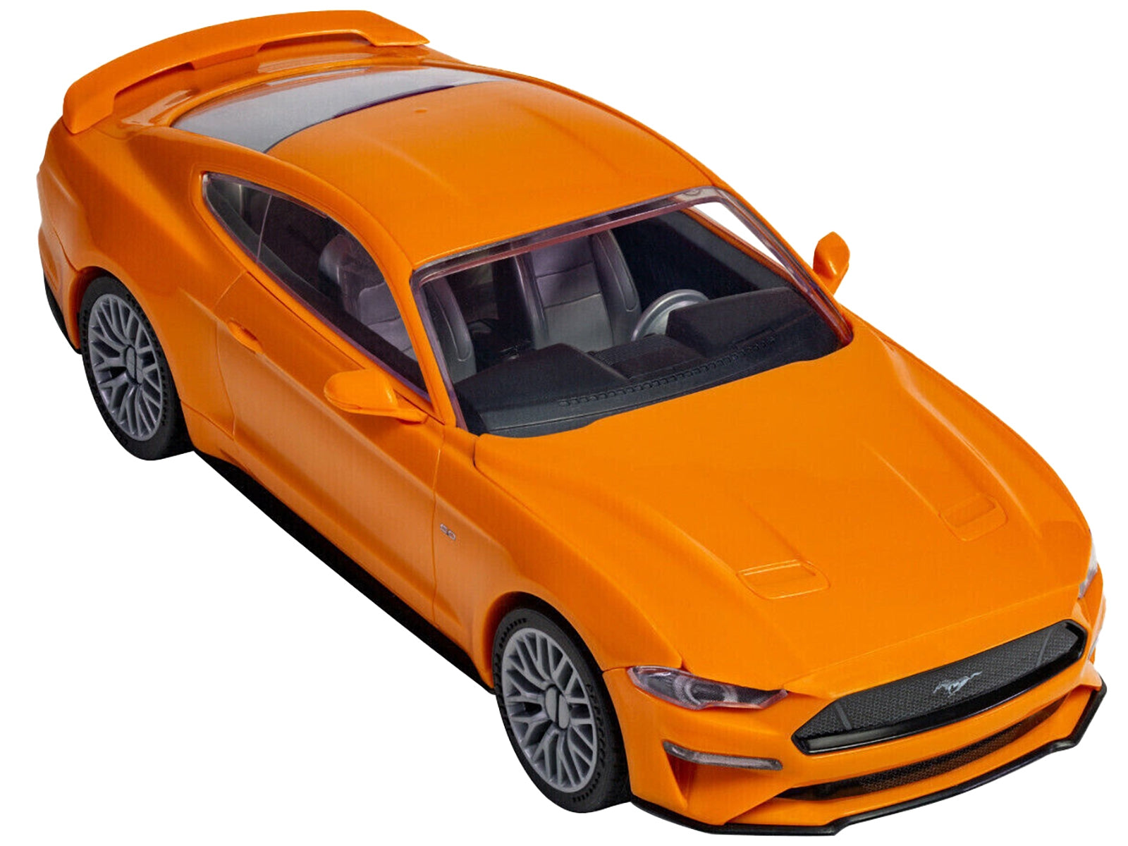 Skill 1 Model Kit Ford Mustang GT Orange Snap Together Model by Airfix Quickbuild