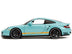 Porsche 911 Turbo (997) Light Blue with Yellow Stripes "Pink Slips" Series 1/24 Diecast Model Car by Jada - Minihomy