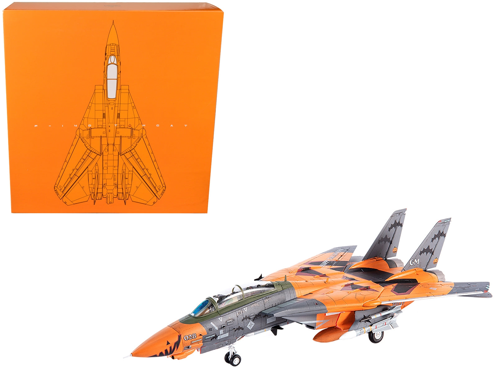 Grumman F-14D Tomcat Fighter Plane Ace Combat "Pumpkin Face" 1/72 Diecast Model by JC Wings - Minihomy