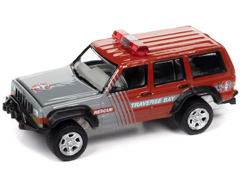 Jeep Cherokee XJ Red and Gray 