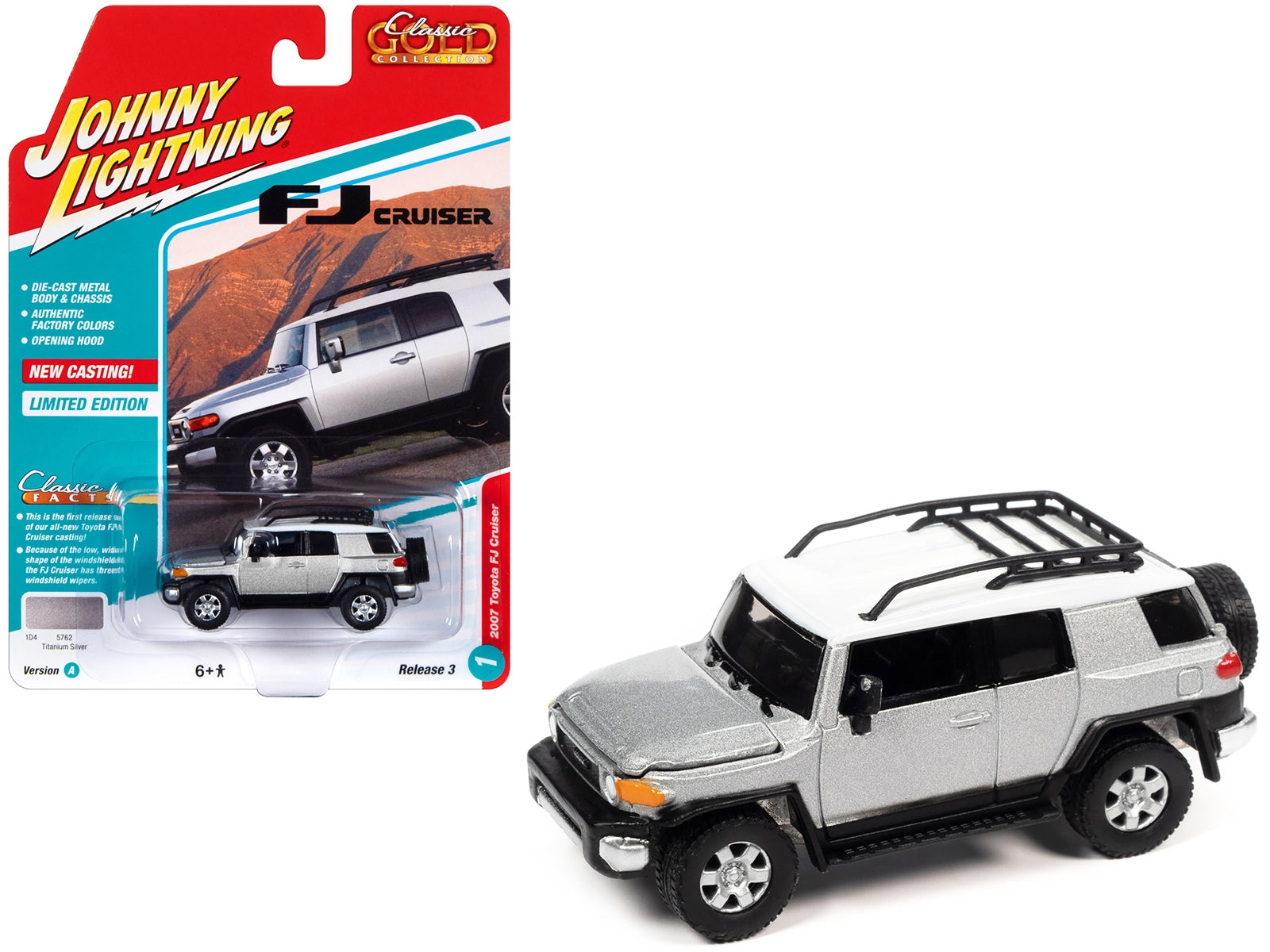 2007 Toyota FJ Cruiser Titanium Silver Metallic with White Top and Roofrack - Minihomy