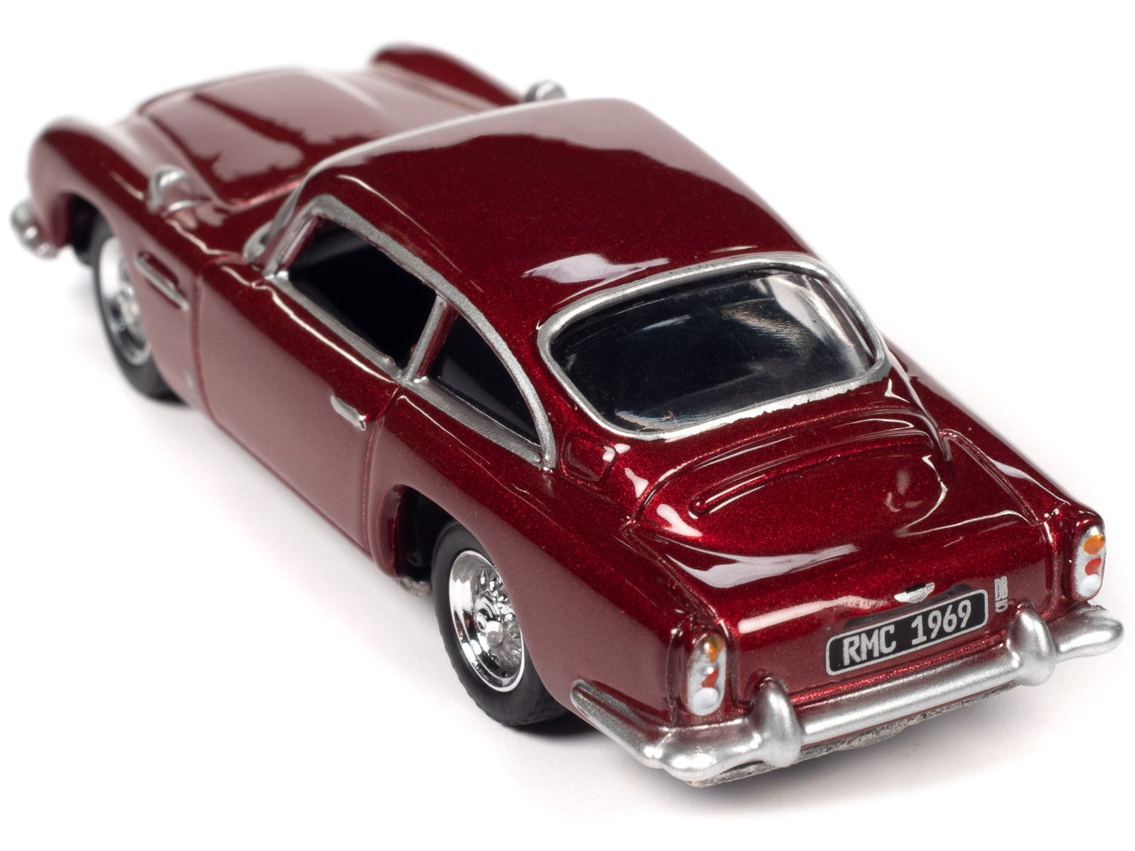 Johnny Lightning 1/64: 1966 Aston Martin DB5 RHD Rossa Rubina Chiara Red Metallic "Classic Gold Collection" 2023 Ltd. Ed. (4428 pieces Worldwide)