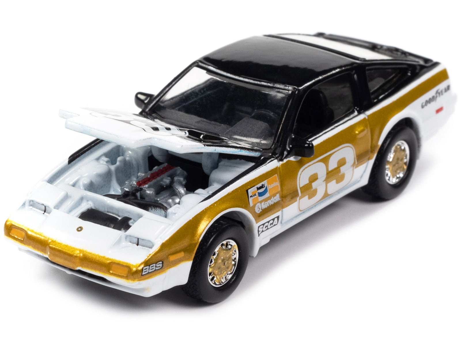 1985 Nissan 300ZX #33 Black White and Gold "Go for the Gold" "Import Heat GT" - Minihomy