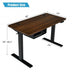 48-inch Electric Height Adjustable Standing Desk with Control Panel-Walnut - Color: Walnut - Minihomy