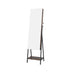 Freestanding Jewelry Cabinet with Full-Length Mirror-Rustic Brown - Minihomy