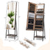 Freestanding Jewelry Cabinet with Full-Length Mirror-Rustic Brown - Minihomy