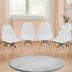 4 PCS Children Chair Set Medieval Style Dining Chairs with Wood Legs - Color: White - Minihomy